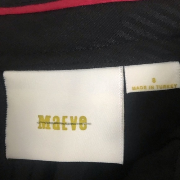 New Anthropologie Maeve Black Jacquard Pants Sz 8 - Picture 7 of 8